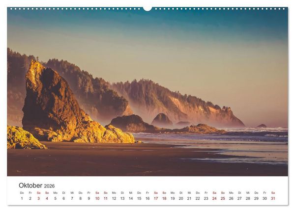 Produktbild: Oregon - Amerikas wundersch&ouml;ne Westk&uuml;ste (Wandkalender 2026 DIN A2 quer), CALVENDO Monatskalender