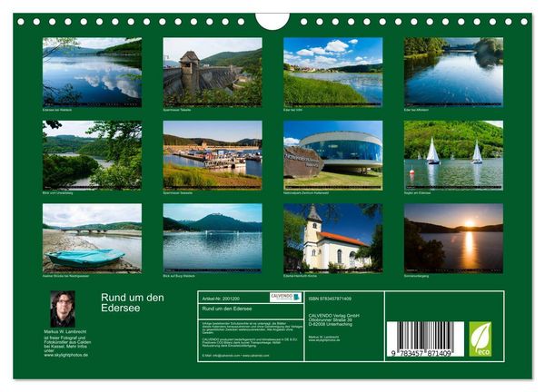 Produktbild: Rund um den Edersee (Wandkalender 2026 DIN A4 quer), CALVENDO Monatskalender