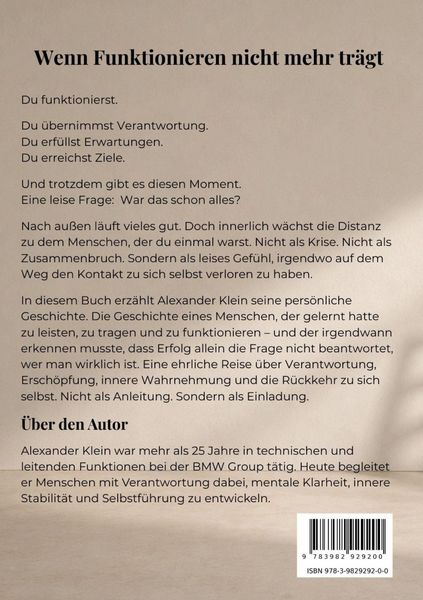 Produktbild: Wenn Funktionieren nicht mehr tr&auml;gt