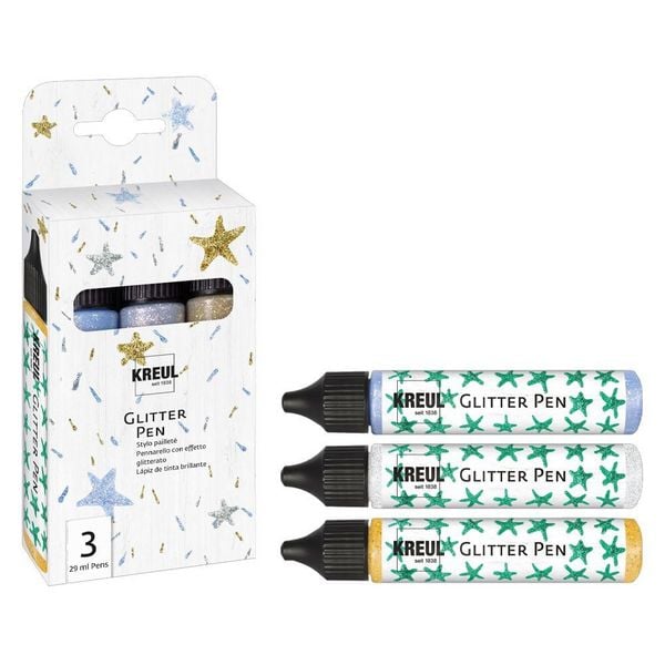 Produktbild: KREUL Glitter Pen 3x29ml