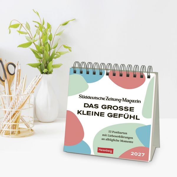 Produktbild: Das gro&szlig;e kleine Gef&uuml;hl Premium-Postkartenkalender 2027 - 53 Postkarten mit Liebeserkl&auml;rungen an allt&auml;gliche Momente