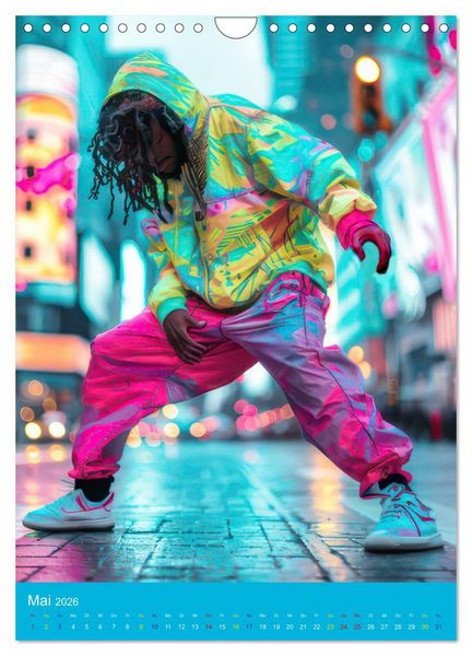 Produktbild: Hip-hop Begeisterung (Wandkalender 2026 DIN A4 hoch), CALVENDO Monatskalender