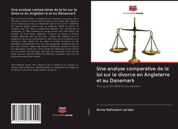 Produktbild: Une analyse comparative de la loi sur le divorce en Angleterre et au Danemark