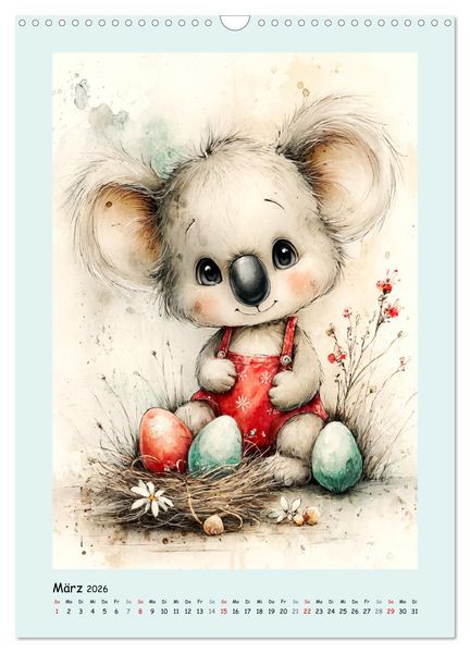 Produktbild: Koala-Abenteuer. Bezaubernde Aquarell-Momente (Wandkalender 2026 DIN A3 hoch), CALVENDO Monatskalender
