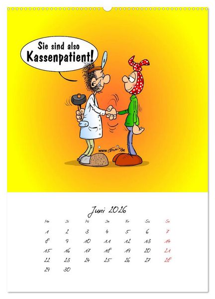 Produktbild: Trumix Cartoons - Gesundheit (Wandkalender 2026 DIN A2 hoch), CALVENDO Monatskalender