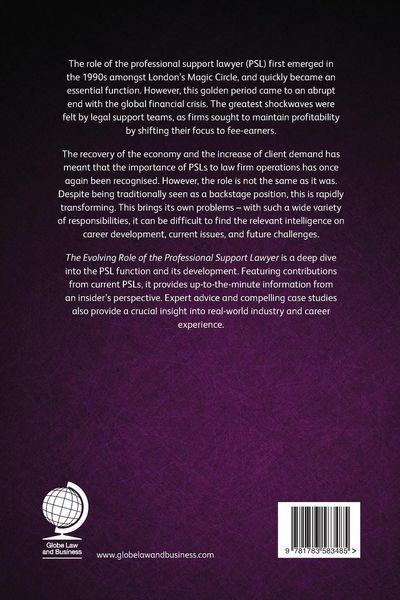 Produktbild: The Evolving Role of the Professional Support Lawyer