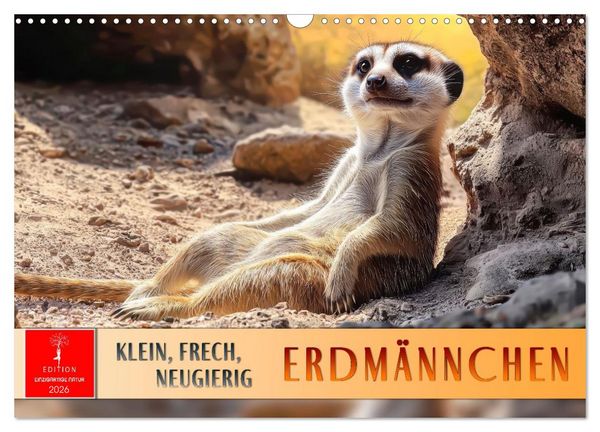 Produktbild: Erdm&auml;nnchen - klein, frech, neugierig (Wandkalender 2026 DIN A3 quer), CALVENDO Monatskalender
