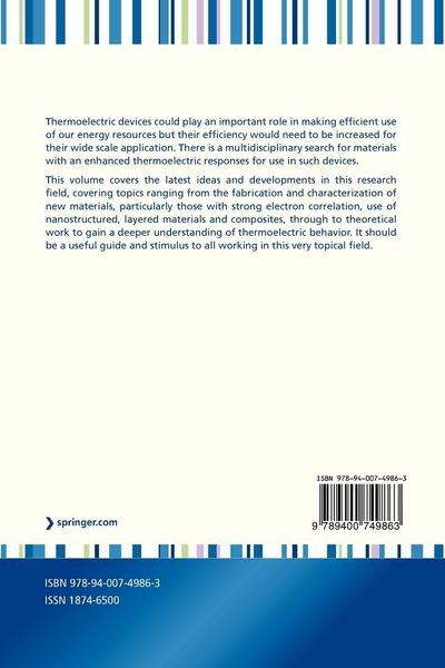 Produktbild: New Materials for Thermoelectric Applications: Theory and Experiment