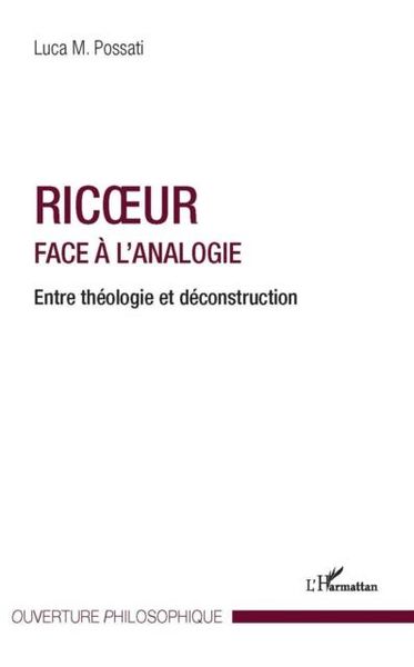 Produktbild: Ricoeur face A l'analogie - entre theologie et deconstructio