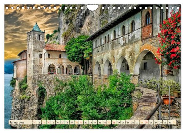 Produktbild: Europ&auml;ische Kl&ouml;ster - unverg&auml;ngliche Sch&ouml;nheiten (Wandkalender 2026 DIN A4 quer), CALVENDO Monatskalender