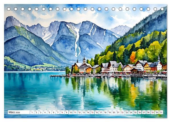 Produktbild: &Ouml;sterreich - Idylle in den Alpen (Tischkalender 2026 DIN A5 quer), CALVENDO Monatskalender