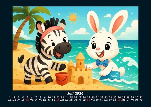Produktbild: Zara & Bouncy in Italien 2026 Fotokalender DIN A4