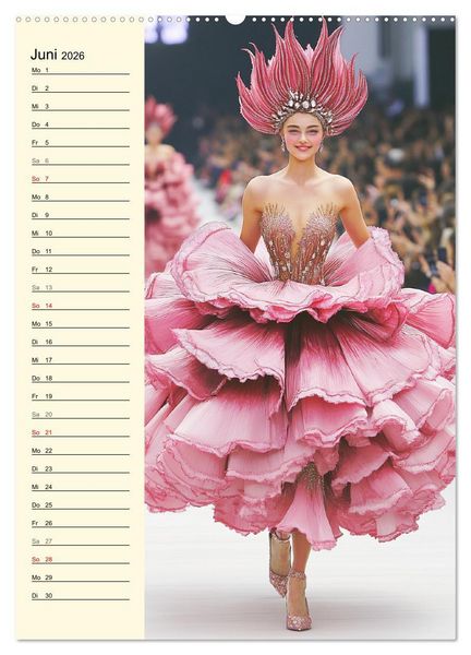Produktbild: Bl&uuml;tenzauber. High Fashion auf dem Catwalk (hochwertiger Premium Wandkalender 2026 DIN A2 hoch), Kunstdruck in Hochglanz