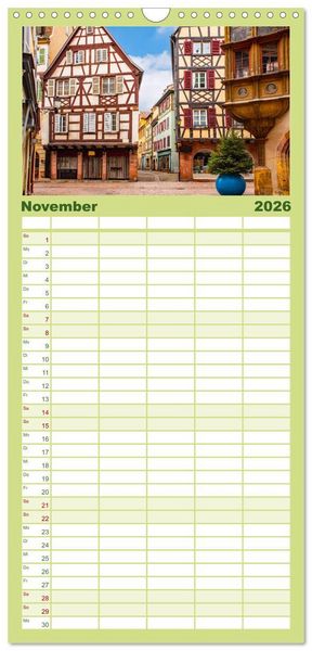 Produktbild: Familienplaner 2026 - Das malerische Colmar im Elsass mit 5 Spalten (Wandkalender, 21 x 45 cm) CALVENDO