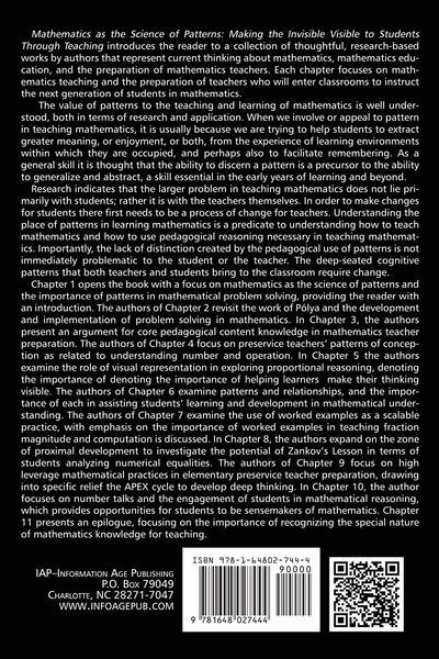Produktbild: Mathematics as the Science of Patterns
