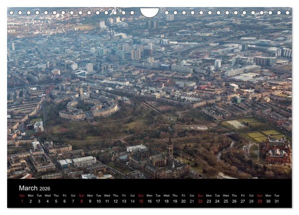 Produktbild: Glasgow from the Air (Wall Calendar 2026 DIN A4 landscape), CALVENDO 12 Month Wall Calendar