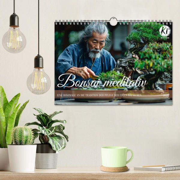 Produktbild: Bonsai meditativ (Wandkalender 2026 DIN A4 quer), CALVENDO Monatskalender