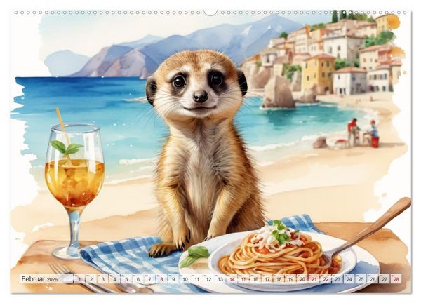 Produktbild: Erdm&auml;nnchen in Italien (Wandkalender 2026 DIN A2 quer), CALVENDO Monatskalender