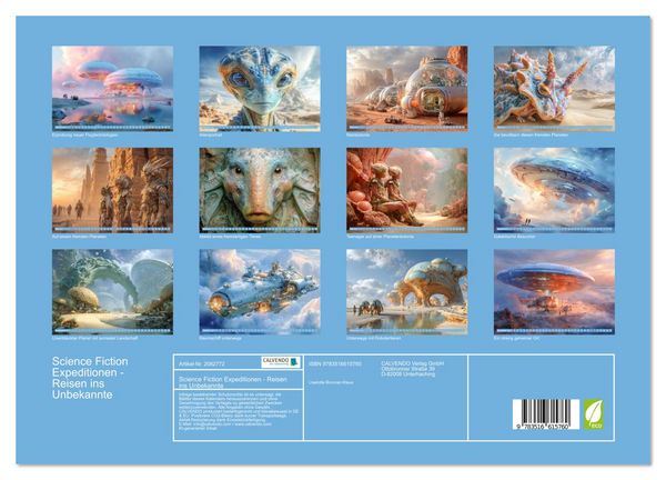 Produktbild: Science Fiction Expeditionen - Reisen ins Unbekannte (Wandkalender 2026 DIN A3 quer), CALVENDO Monatskalender