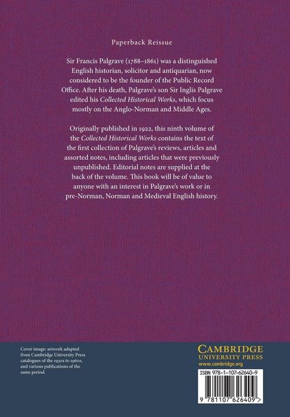 Produktbild: The Collected Historical Works of Sir Francis Palgrave, K.H.