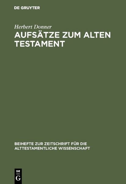 Produktbild: Aufs&auml;tze zum Alten Testament