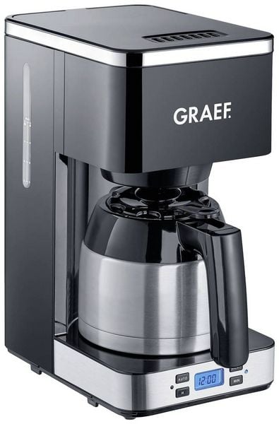 Graef FK 512 Kaffeemaschine Schwarz Fassungsvermögen Tassen=8 Isolierkanne, Timerfunktion, Display