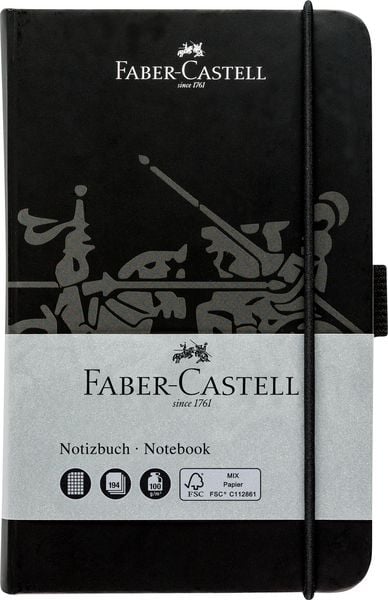 Produktbild: Faber-Castell Notizbuch schwarz A6 kariert