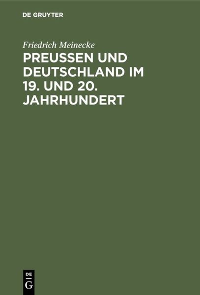 Produktbild: Preu&szlig;en und Deutschland im 19. und 20. Jahrhundert