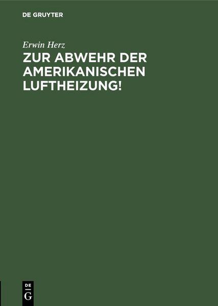 Produktbild: Zur Abwehr der Amerikanischen Luftheizung!