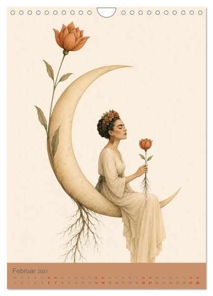 Produktbild: Verwurzelte Tr&auml;ume - Poetische Frauenportr&auml;ts voller Natur und Symbolik (Wandkalender 2027 DIN A4 hoch), CALVENDO Monatskalender