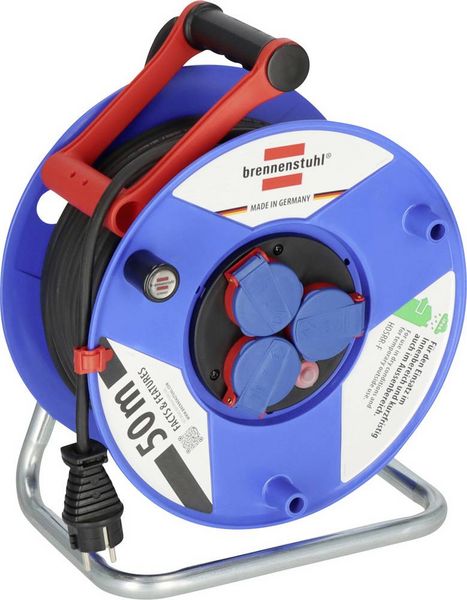Produktbild: Brennenstuhl 1208230 Kabeltrommel 50 m Schwarz Schutzkontakt-Stecker