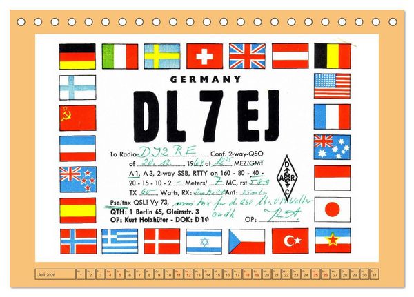 Produktbild: Amateurfunk in West-Berlin (Tischkalender 2026 DIN A5 quer), CALVENDO Monatskalender