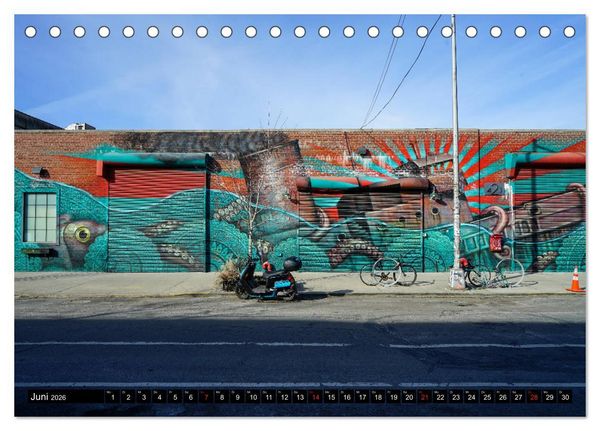 Produktbild: Bushwick Street Art (Tischkalender 2026 DIN A5 quer), CALVENDO Monatskalender