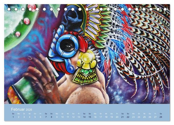 Produktbild: Mexikanische Graffitis (Tischkalender 2026 DIN A5 quer), CALVENDO Monatskalender
