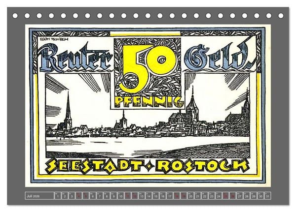 Produktbild: Gru&szlig; aus Rostock (Tischkalender 2026 DIN A5 quer), CALVENDO Monatskalender