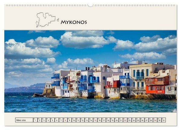 Produktbild: Reise durch die Griechische Inselwelt (Wandkalender 2026 DIN A2 quer), CALVENDO Monatskalender