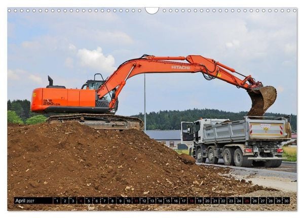 Produktbild: Baufahrzeuge auf der Baustelle (Wandkalender 2027 DIN A3 quer), CALVENDO Monatskalender