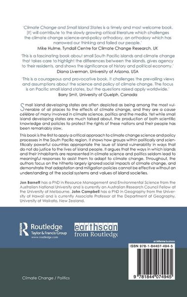 Produktbild: Climate Change and Small Island States