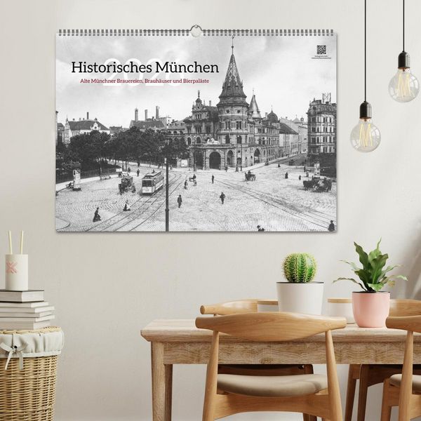 Produktbild: Historisches M&uuml;nchen - Alte M&uuml;nchner Brauereien, Brauh&auml;user und Bierpal&auml;ste (Wandkalender 2026 DIN A2 quer), CALVENDO Monatskalender