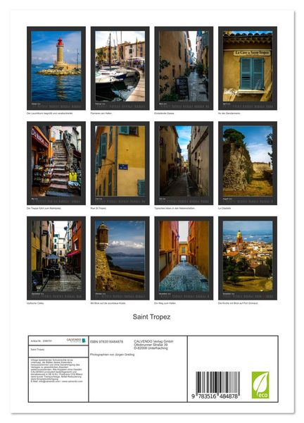 Produktbild: Saint Tropez (Wandkalender 2026 DIN A4 hoch), CALVENDO Monatskalender
