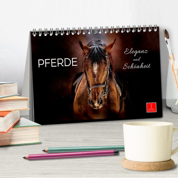 Produktbild: Eleganz und Sch&ouml;nheit - Pferde (Tischkalender 2026 DIN A5 quer), CALVENDO Monatskalender