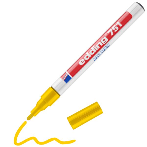 Produktbild: Edding 751 paint marker 4-751005 Lackmarker Gelb 1 mm, 2mm