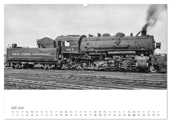 Produktbild: US-Dampflokomotiven (Wandkalender 2026 DIN A2 quer), CALVENDO Monatskalender