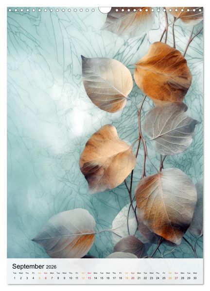 Produktbild: Artistic Leaves (Wall Calendar 2026 DIN A3 portrait), CALVENDO 12 Month Wall Calendar