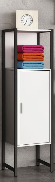 Produktbild: Holz Metall Badm&ouml;bel Midischrank Badschrank Edino