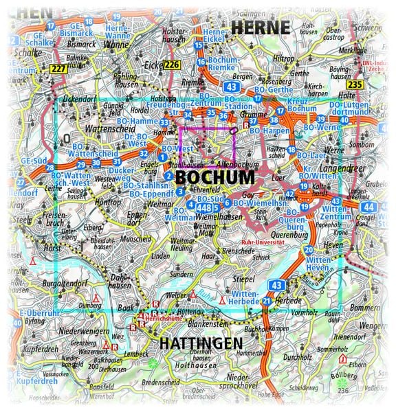 Produktbild: Bochum. Stadtplan 1:18 000