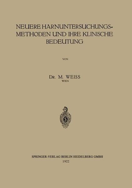 Produktbild: Neuere Harnuntersuchungsmethoden und ihre klinische Bedeutung