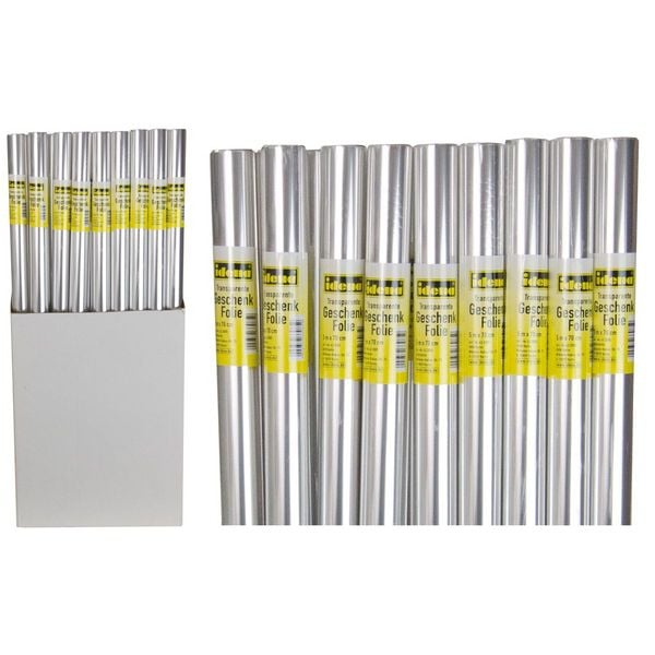 Produktbild: Idena Geschenkfolie transparent 70cmx5m