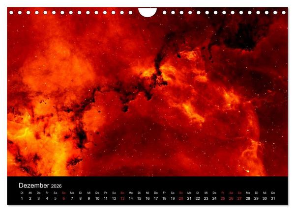Produktbild: Der Weltraum. Spektakul&auml;re Gasnebel und Galaxien (Wandkalender 2026 DIN A4 quer), CALVENDO Monatskalender