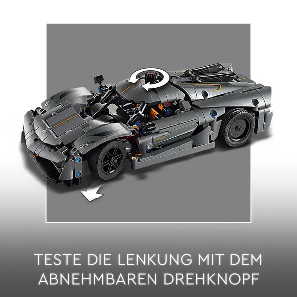 Produktbild: LEGO Technic Koenigsegg Jesko Absolut Supersportwagen in Grau 42173